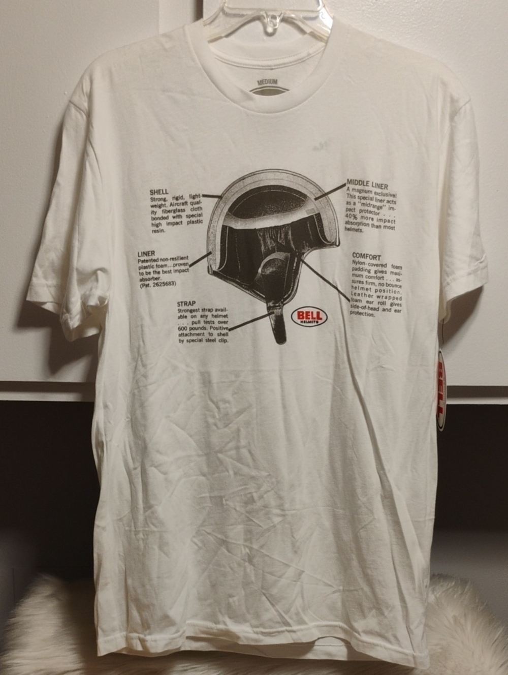 (C-73) New BELL Helmet Graphic Tee (Small Spot Of Color)